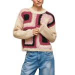 Pull pepe jeans - tori - femme - multicolore - blanc