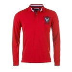 Polo homme ? manches longues ? rouge ? style sport chic ? confort & �l�gance
