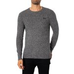 Pull ras du cou coupe slim essentiel superdry homme gris