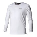 Pull de sport homme under armour hg armour comp ls - blanc Pull de sport homme under armour hg armour comp ls - blanc