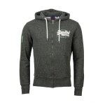 Pull superdry - homme - gris - manches longues - col capuche