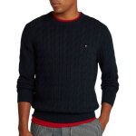 Pull tommy hilfiger classic cotton cable crew hommes