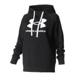 Pull - under armour - rival fleece logo - femme - noir - manches longues - confort optimal