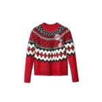 Pullover femme desigual buddy - rouge / blanc - xs
