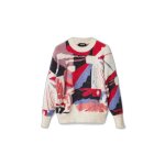 Pullover femme desigual sun - blanc / rouge - l Pullover femme desigual sun - blanc / rouge - l
