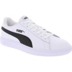 Puma baskets en cuir smash v2 blanc homme
