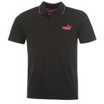 Puma polo homme 100% coton noir