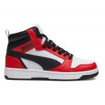 Chaussures enfant - puma - rebound v6 mid jr - blanc - lacets - synthtique