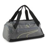 Puma sac de sport gris fonc noir pour fille et garon - fundamentals sports bag xs mineral gray - lime ...