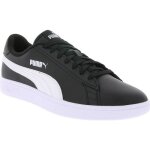 Sneaker - puma - smash v2 l - noir - cuir vritable - semelle antidrapante - confort optimal