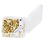 Punaise de rembourrage - salutuya - kit de 100 têtes décoratives en acier au carbone - or - 11mm - 16mm ... Punaise de rembourrage - salutuya - kit de 100 têtes décoratives en acier au carbone - or - 11mm - 16mm ...