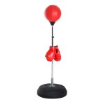 Homcom - punching ball - acier - 43x43x144cm - rouge
