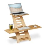 Relaxdays pupitre assis - debout pour bureau bambou 2 surfaces hauteur réglable assis - debout laptop ... Relaxdays pupitre assis - debout pour bureau bambou 2 surfaces hauteur réglable assis - debout laptop ...