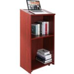Pupitre de confrence - vevor - 600 x 360 x 1200 mmavec 4 roulettes tagre de rangement et bureau inclinablem ...