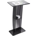 Pupitre de confrence - vevor - podium de prsentation podium acrylique 120 cm avec tagre de stockage ...