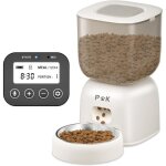 Distributeur de nourriture - puppy kitty pro - 3l - 4 repas / jour - enregistrement vocal 10s - blanc ...