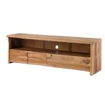 Pure sheesham n� 220 meuble tv en bois de sheesham - laqu� - sabl� - naturel 190x50x60