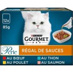 Gourmet perle rgal de sauces - 12 x 85g - sachets fracheur pour chat adulte (lot de 6)