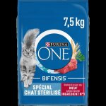 Croquettes pour chat - purina one - chat st�rilis� au b?uf 75 kg - b?uf ingr�dient n�1 - bifensis (microbiome) ...