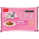 Purina one junior - sachet fracheur au saumon - pour chaton de 1  12 mois 4x85g (lot de 3)