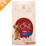 Purina one my dog is adult riche en b?uf avec du riz - 15 kg (x6) - pour petit chien