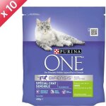 Purina one spcial chat sensible - dinde et riz - 450 g (x10) - pour chat adulte