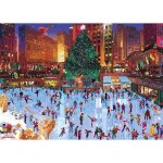 Puzzle 1000 pi�ces - ravensburger - no�l au rockefeller center - rouge - 70x50 cm - adulte