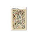 Puzzle 1000 pi�ces - piatnik - fleurs millot - multicolore - garantie 2 ans - int�rieur