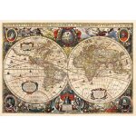 Puzzle 2000 pices : carte du monde vintage hendrik hondius