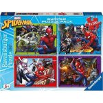 Puzzle 2d - ravensburger - spiderman - 4 x 100 pices - multicolore - pour enfants  partir de 5 ans