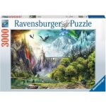 Puzzle 3000 pices - ravensburger - rgne des dragons - animaux - adulte - bleu - multicolore