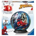 Puzzle 3d ball 72 p - spider - man - ravensburger - pour enfant de 6 ans et plus - rouge et bleu