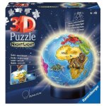 Puzzle 3d globe lumineux - ravensburger - voyage et cartes - moins de 100 pices - mixte