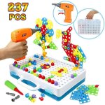Puzzle 3d mosaique enfant genossen - 237 pi�ces - jeu construction montessori