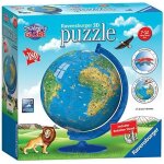 Puzzle 3d ravensburger pour enfant - globe terrestre - 180 pi�ces - th�me voyage et cartes