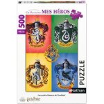 Puzzle 500 pi�ces harry potter - les quatre blasons de poudlard - nathan