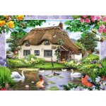 Puzzle 500 pices : maison de campagne romantique