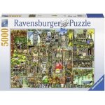 Puzzle 5000 pices - ville bizarre / colin thompson - ravensburger - puzzle adultes - ds 14 ans