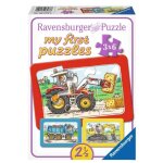 Puzzle 6 pices 3 puzzles - my first puzzle - tracteur pelleteuse camion benne