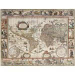 Puzzle adulte : ancienne carte du monde de 1650 2000 pieces - collection planisphre - gographique - ...