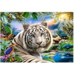 Puzzle adulte paysage paradisiaque avec tigre blanc du bengale 1500 pieces - puzzle animaux sauvages ...