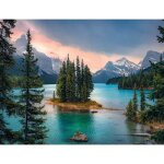 Puzzle adulte : ile de lesprit 2000 pieces - collection canada - lac - paysage de montagne - ravensburger ...