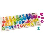Puzzle �ducatif - goki - puzzle alphanum�rique - bois h�tre massif - 425 x 18 x 7 cm - 3 ans et plus