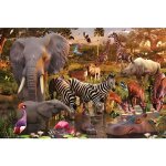 Puzzle animaux continent africain - ravensburger - 3000 pices - adulte - 98x75cm
