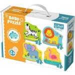 Puzzle animaux safari - trefl - 4 puzzles - 18 pi�ces - pour enfants de 2 ans et plus