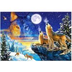 Puzzle adulte hurlement des loups lors dune nuit de pleine lune - 1000 pieces - collection paysage animaux ...