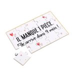 Puzzle annonce grossesse - ma�ka - sc�ne de vie - 15 pi�ces - blanc