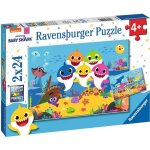 Puzzle baby shark et sa famille - ravensburger - 2x24 pices - pour enfants ds 4 ans
