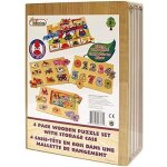 Puzzles en bois avec boutons - wdk - animaux - 4 thmes - pour enfant ds 18 mois
