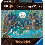 Puzzle en bois fort fantastique 500 pices robustes et naturelles dont 40 figurines en bois (whimsies) ...